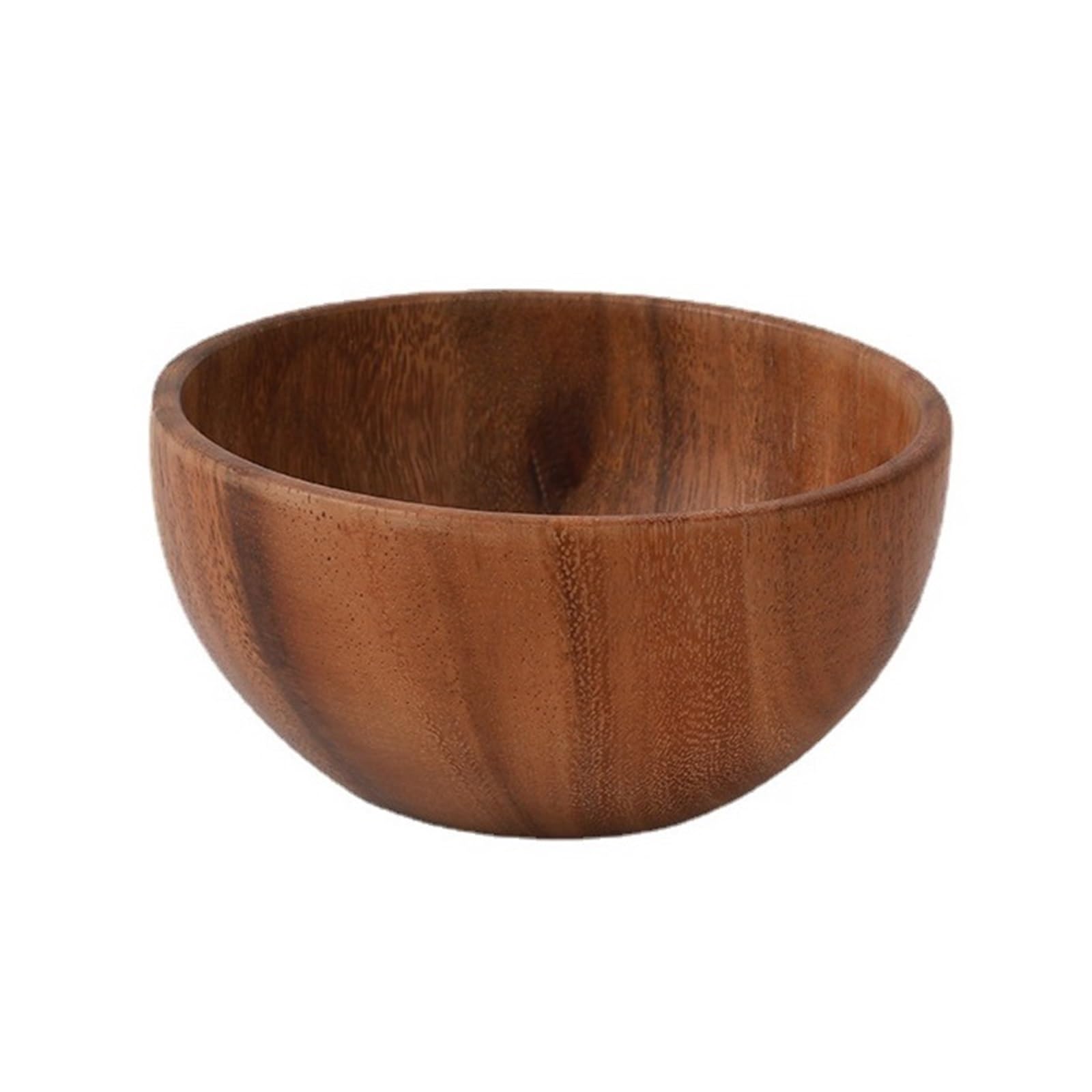 Ensaladera de Madera Natural Hecha a Mano – Cuenco Sopa Redondo Grande clásico, Platos Comedor, Utensilios Cocina(18x7.5cm)