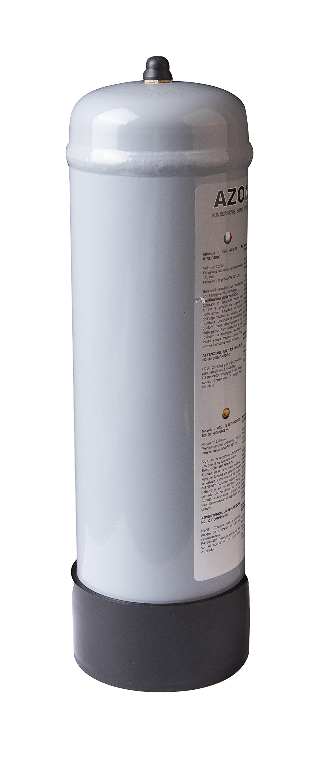 Bouteille azote 95% hydrogène 5% (n2-h2) 2,2kg - SA 1092 - CLAS Equipements