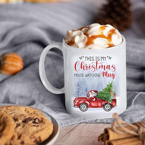 Miniatura 7 de This is My - Taza personalizada para ver películas navideñas. Regalos de Navidad, taza divertida de café y cacao. Bonita taza vintage para amantes