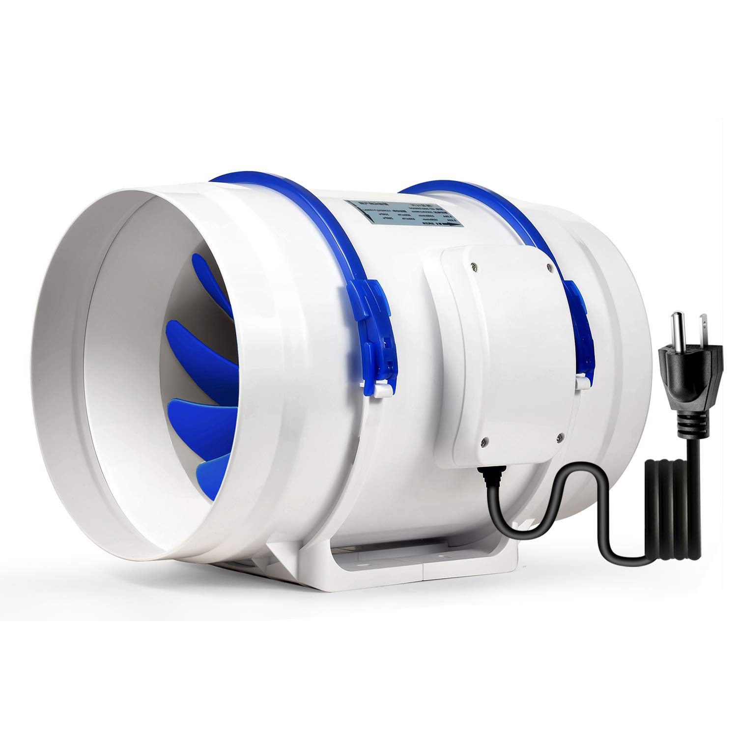 Buy Hon&Guan Inline Duct Fan Exhaust Fan 470 CFM, Powerful Mixed Flow