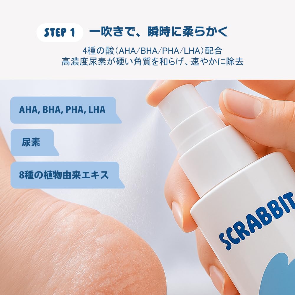 Amazon.co.jp: SCRABBIT フットケア 3点セット 角質ケア ミ스트
