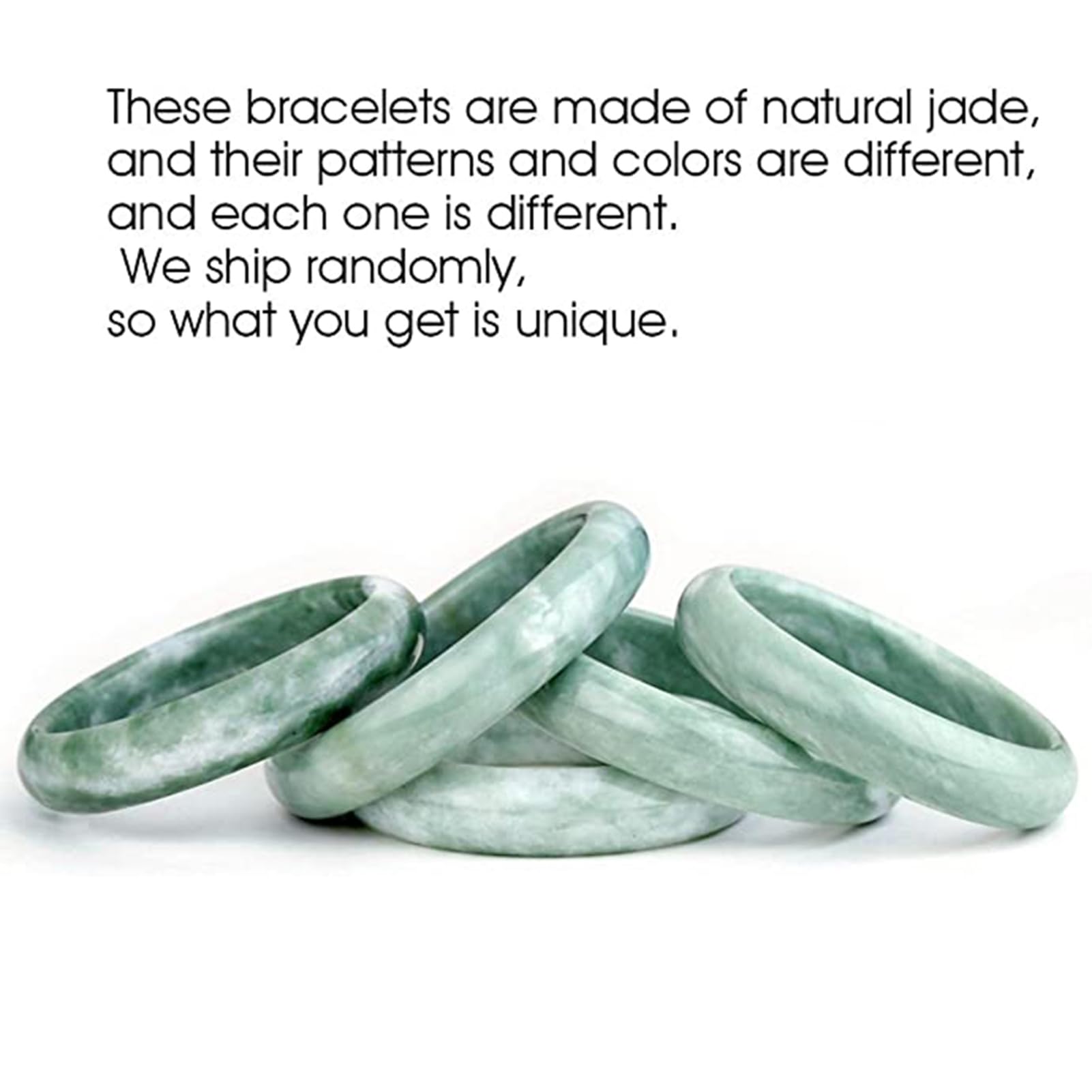 YEITH Pulsera De Jade Para Mujer, Joyería De Moda, Hermosa Joyería De Mujer, Pulseras De Jade Verde Mixto Blanco Para Mujeres Y Niñas, Joyería De Regalo, 2.165 In