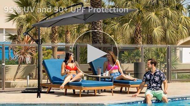 chi wing patio umbrella Amazon.com : Shintenchi Patio Offset Umbrella with Easy Tilt  Adjustment,Crank and Cross Base, Outdoor Cantilever Hanging Umbrella,  Sunshade Umbrella Canopy, Cream White : Patio, Lawn & Garden