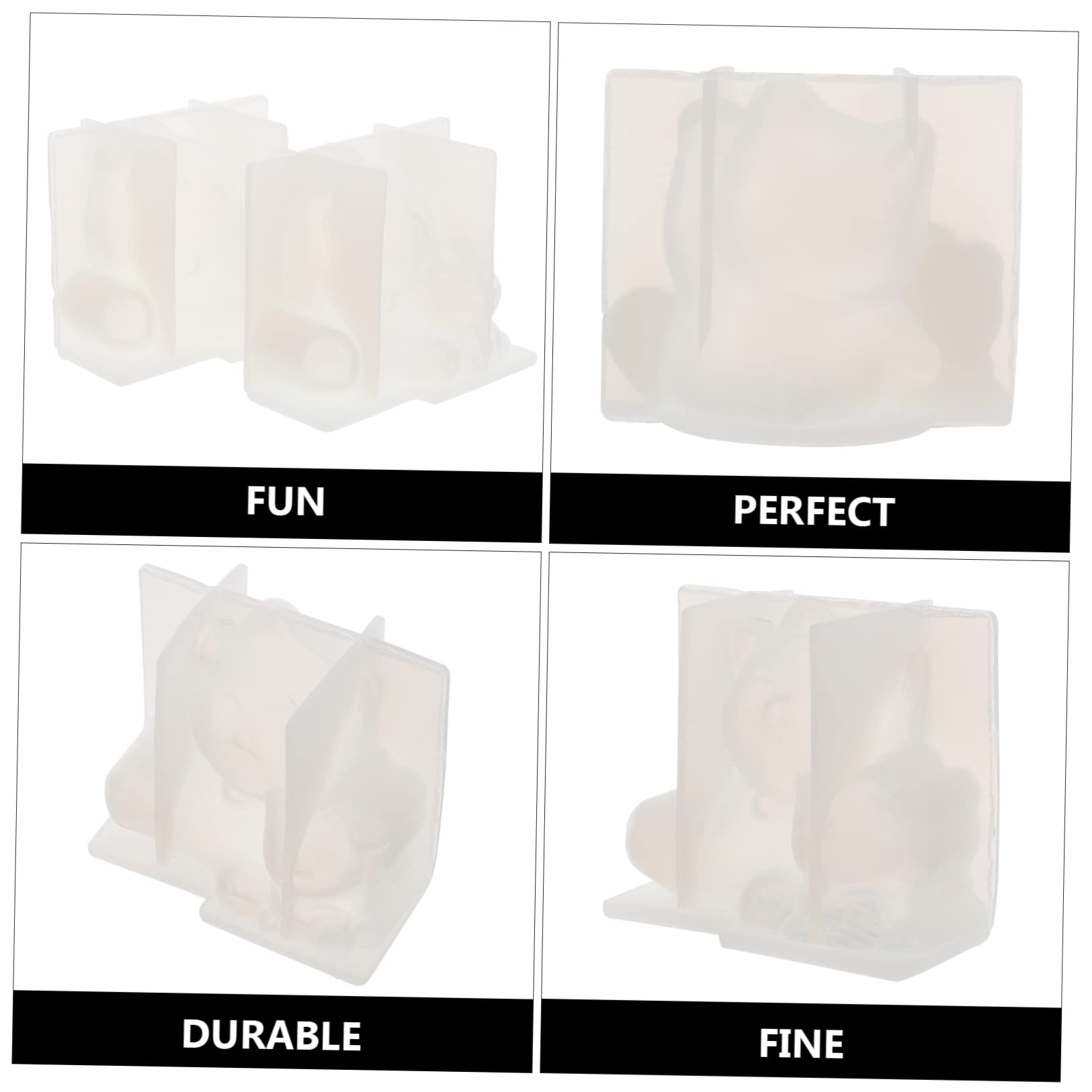 Gadpiparty 3 Ensembles Moule Silicone Mots Moules À Cuisson Moules Chocolat Bricolage Outillage Outils De Bricolage Moule Décoration Chat Moule Chat Gel De Silice Transparent 2 Pièces * 3