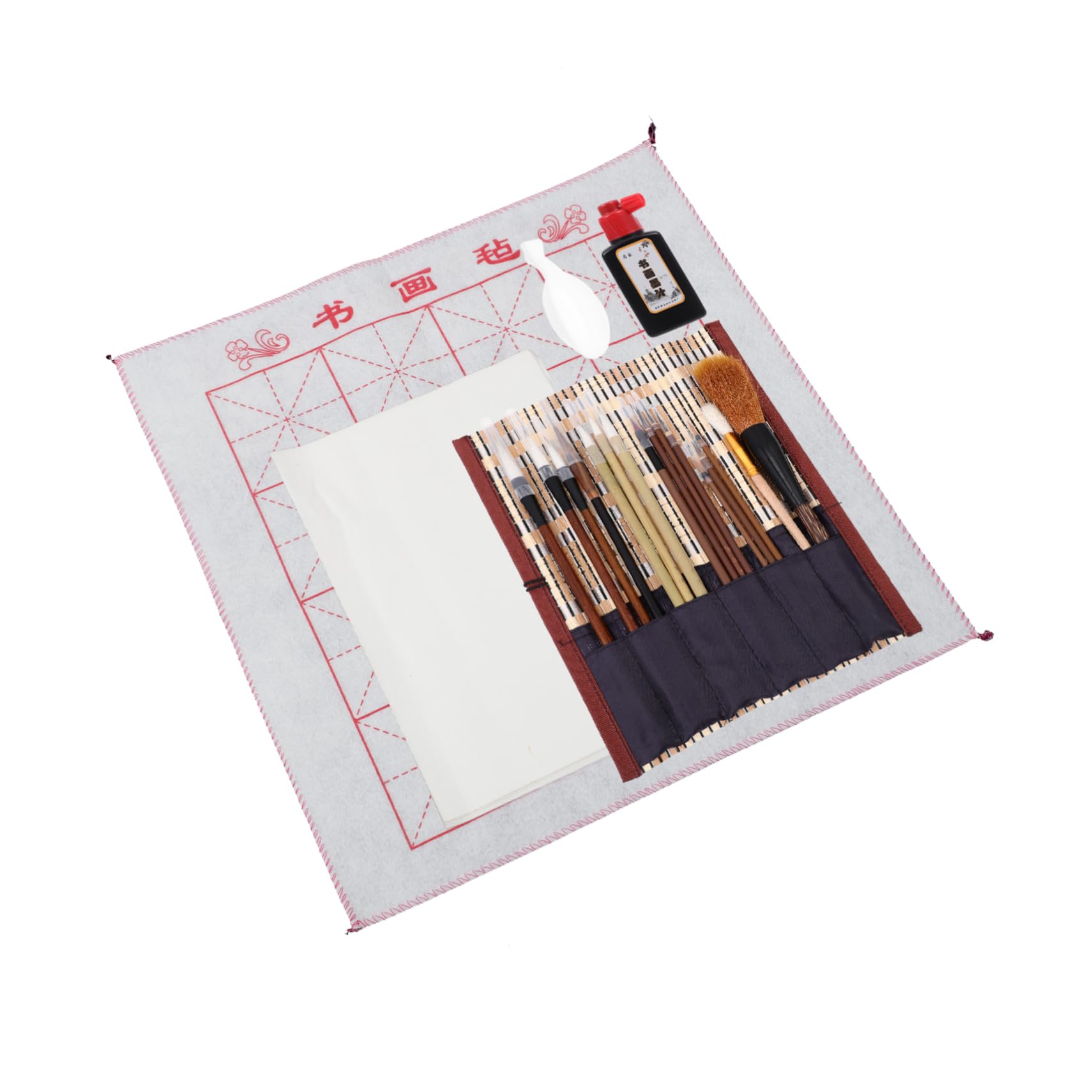 NUOBESTY Beginner Calligraphy Kit 10pcs Calligraphy Brush Pens for Chinese Painting Writing Carry Case