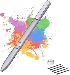 Marcador prateado para notável tablet notebook 1/2, caneta Stylus para notável 1, caneta marcador para 2 notáveis com 5 pontas/pontas de substituição, sem necessidade de carregamento