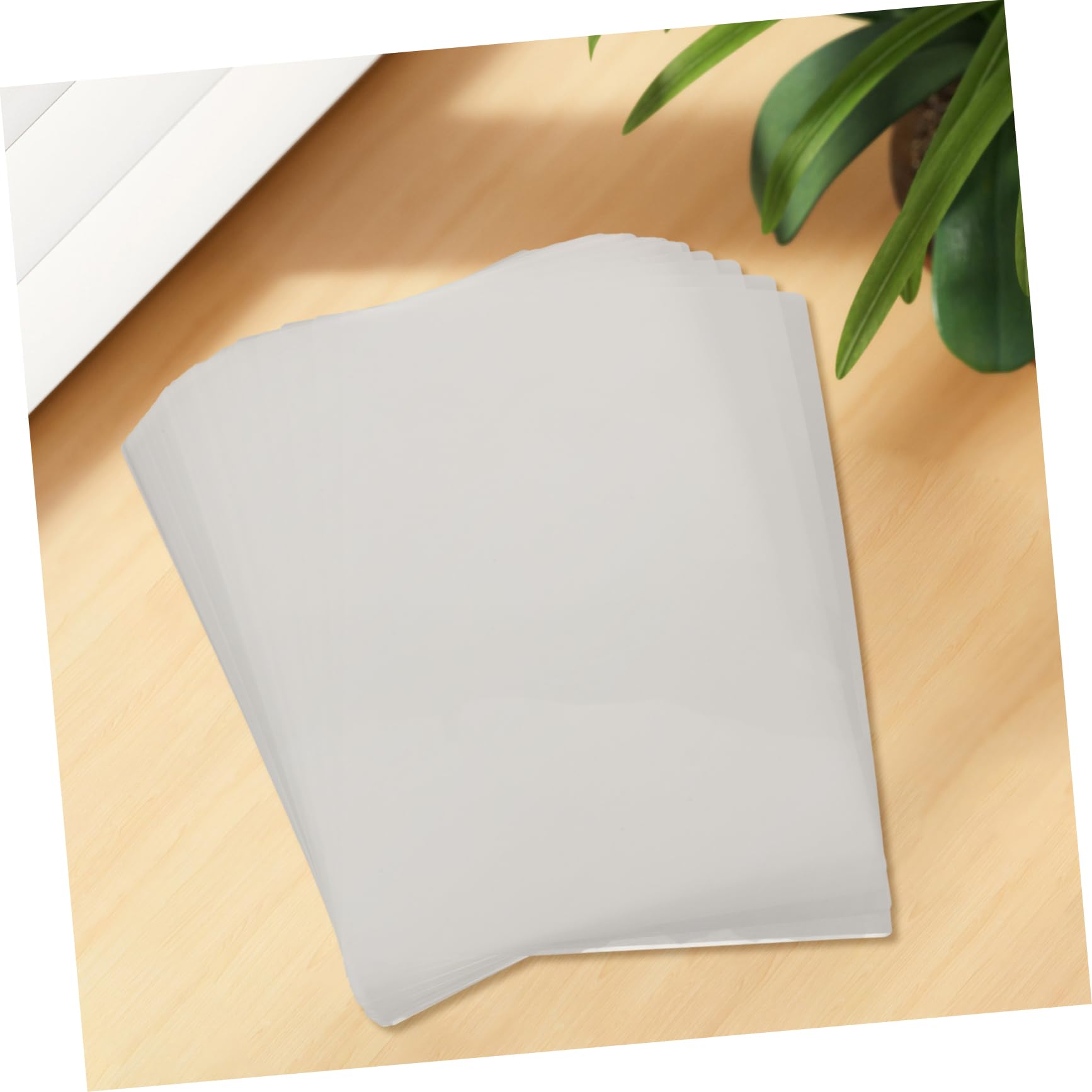 Feuilles de Plastification Thermique Transparentes 100 Pièces Plastique