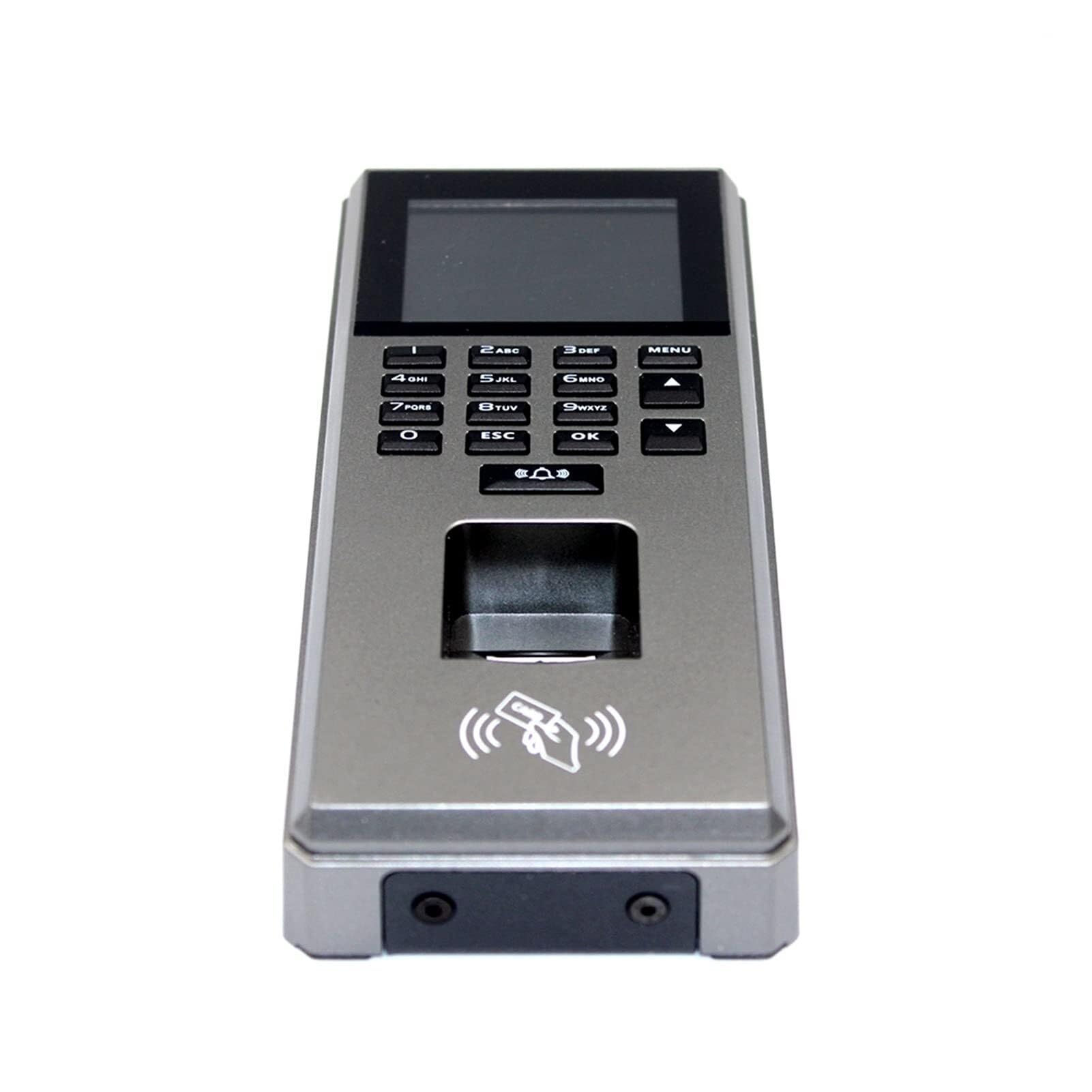Macchina per la rilevazione delle presenze con Impronte digitali da 2,4 Pollici con USB, Tastiera, Controllo accessi RFID e Sistema biometrico - Golden