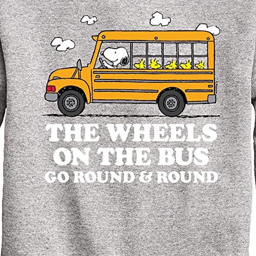 HYBRID APPAREL - Peanuts - Wheels On The Bus - Toddler and Youth Crewneck Fleece Sweatshirt3