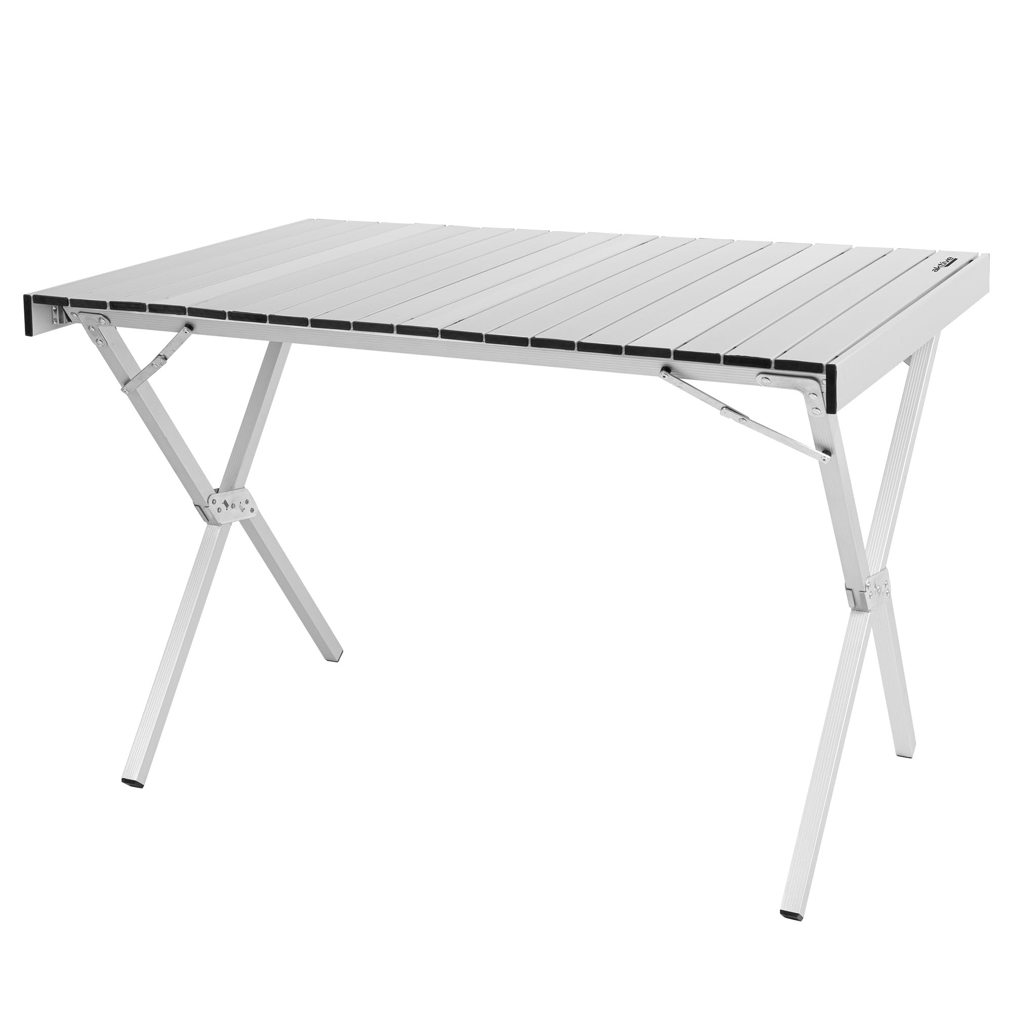 AKTIVE Klaptafel voor camping, 108 x 71 x 72 cm, antislip poten, tafelblad en frame van aluminium, draagvermogen 30 kg, compact inklapbaar, draagtas met schoudergreep, klaptafel (63050