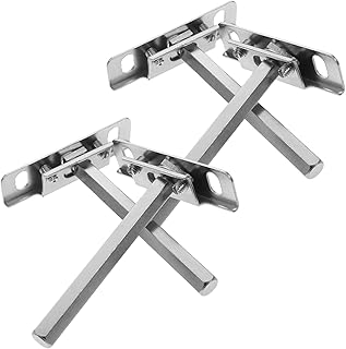 Uonlytech 4pcs 4 Partition Bracket Invisible Shelf Stainless Steel Shelf Wall Mounted Heavy Duty Brackets Floating Shelf Brackets Decor Shelves Stainless Steel Shelf Supports Wall Bracket