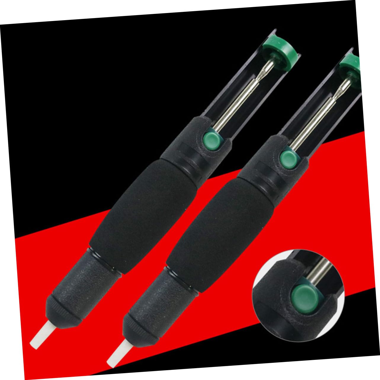 VILLFUL Solder Sucker Desoldering Sucker Suckers Tin Extractor Vacuum Desoldering Tool Solder Suction Pump Desoldering Vacuum Pump Solder Suction Tool Suction Cup Solder Removal Tool Black