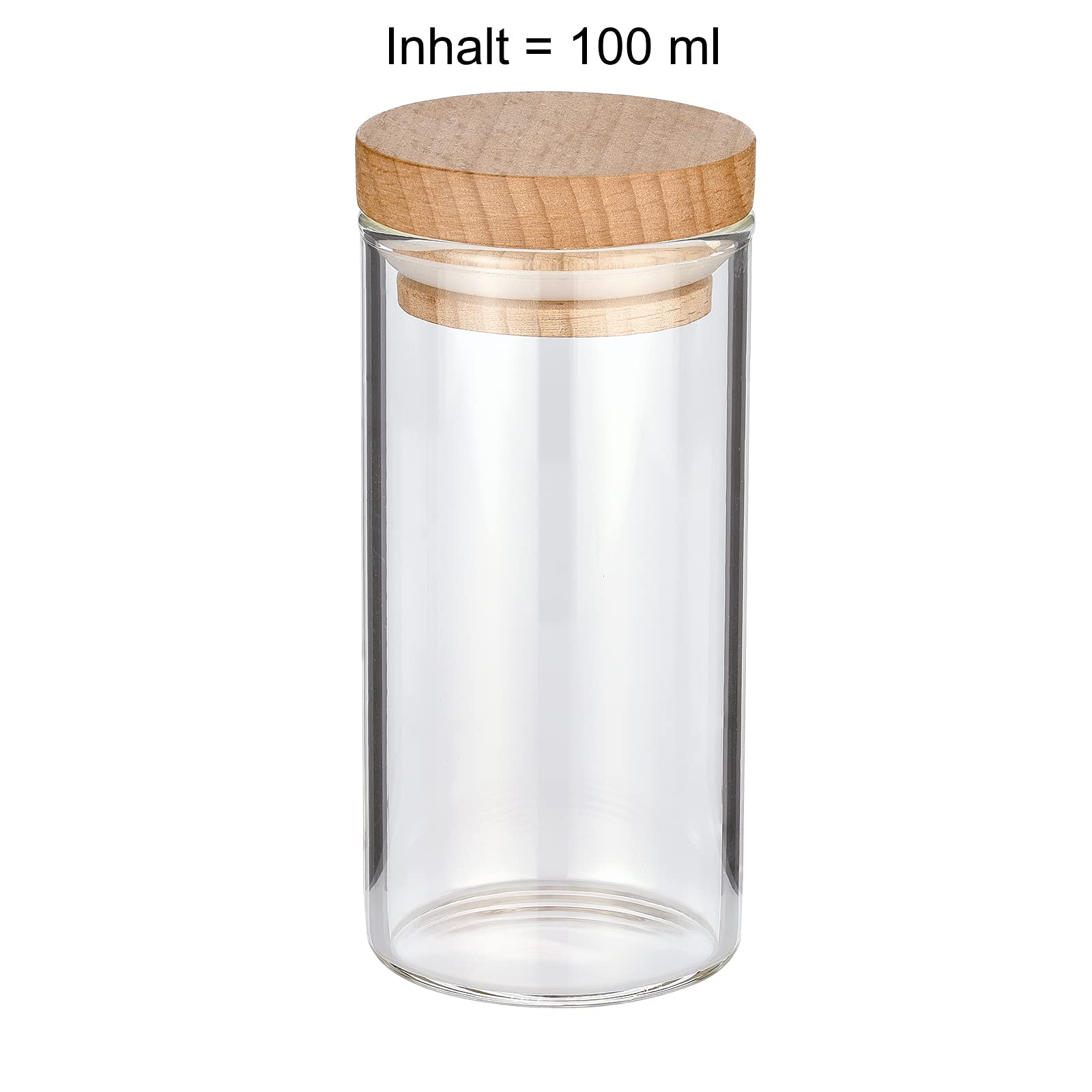 Zassenhaus Étagère à épices en hêtre avec 6 bocaux en borosilicate