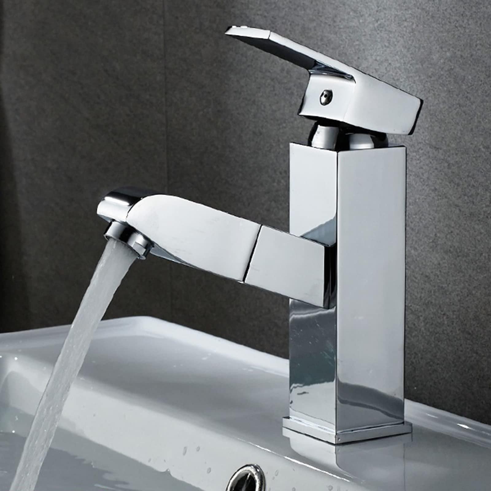 Robinet de salle de bain et cuisine pour laver facilement les grands récipients