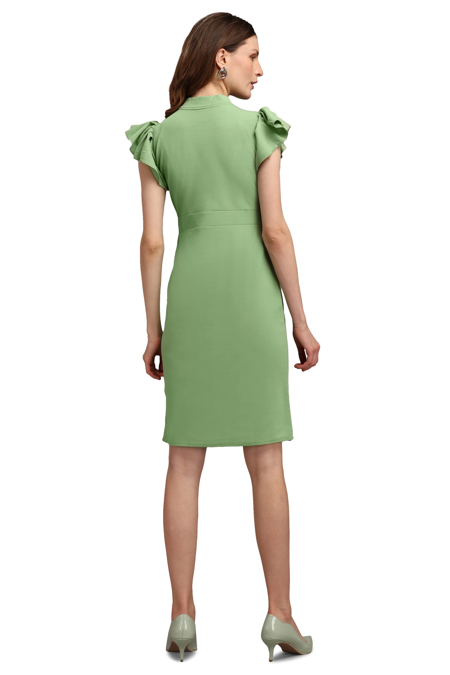PURVAJA Vestido ajustado por encima de la rodilla para mujer (Ruby-314-320)