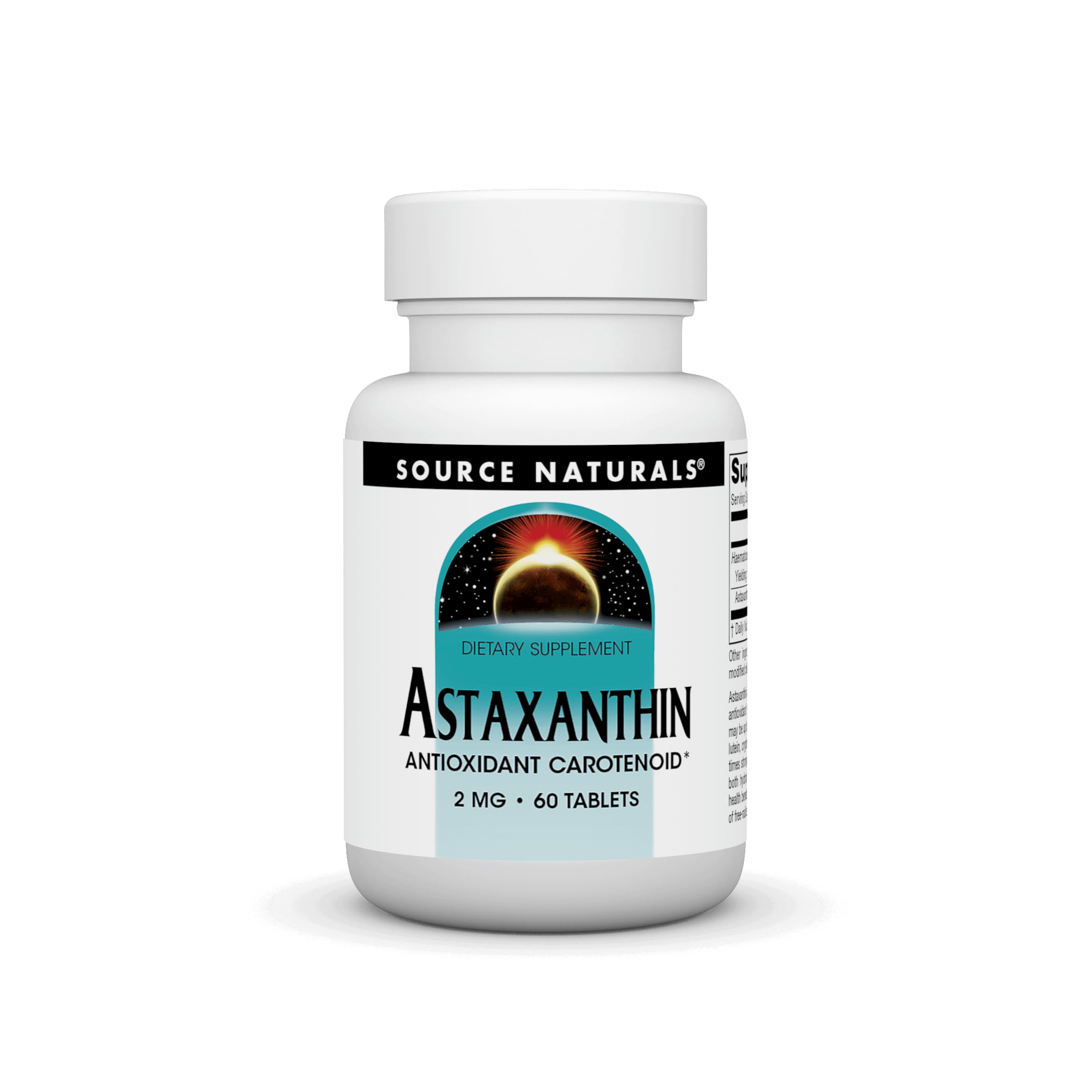 Source Naturals Astaxanthin, Antioxidant Carotenoid*, 2mg - 60 Tablets 1 60 Count (Pack of 1)