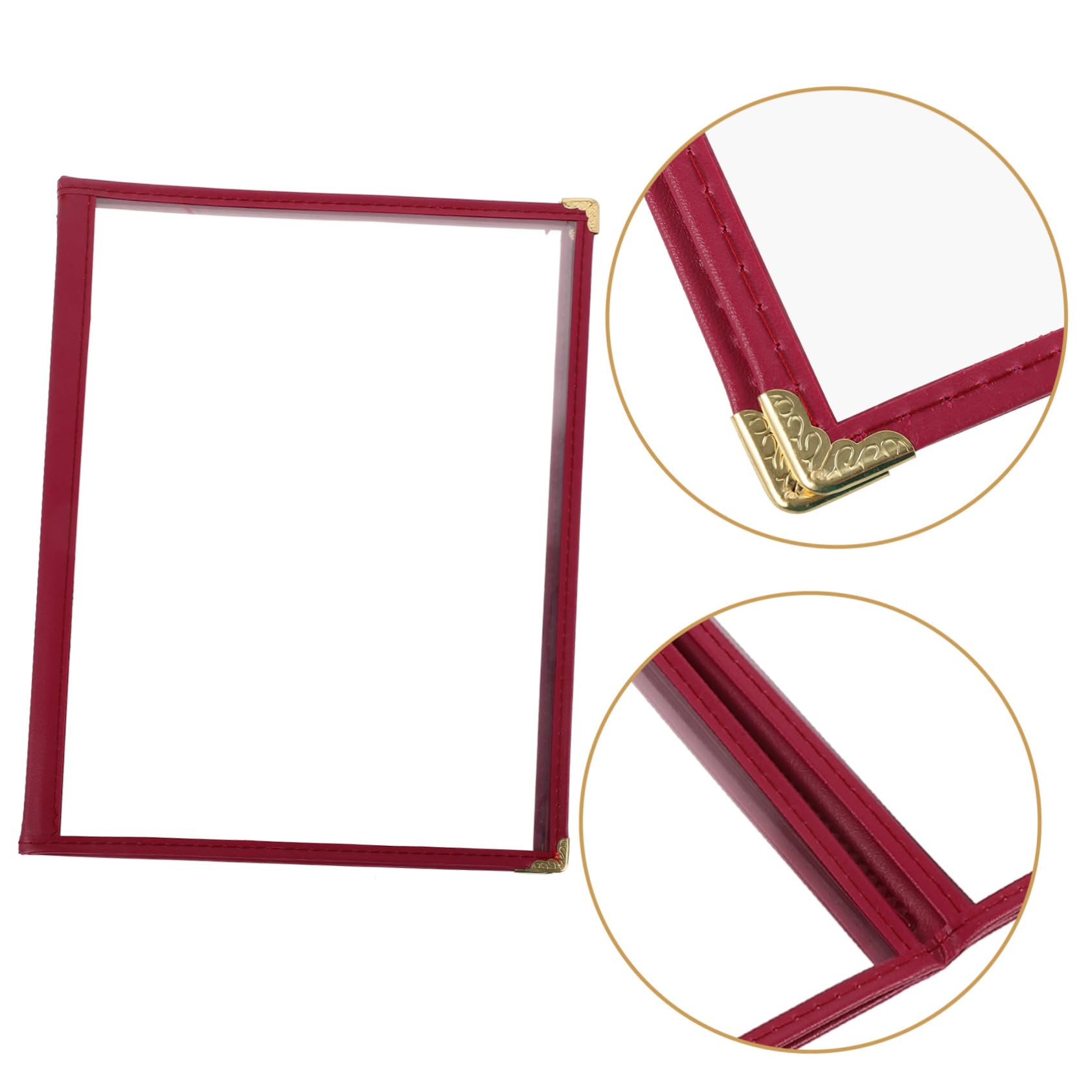 VILLFUL Menu Cover Menu Book Holders Clear Menu Sleeve Restaurant Menu Sleeves Clear Menu Holder Menu Book for Restaurant Menu Folders Menu Holder Restaurant Menu Holder Clear Leather