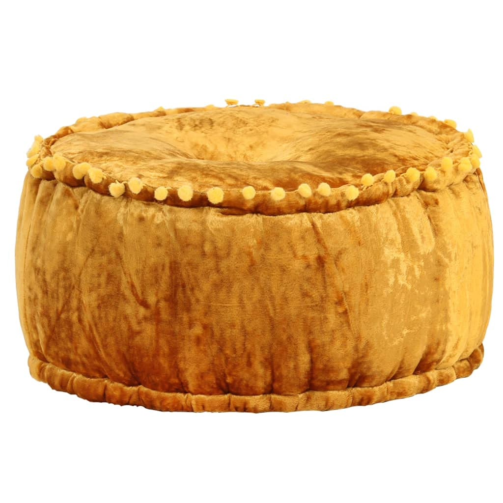 Generisch Jiangboyue-287568 - Pouf rotondo in velluto, 40 x 20 cm, colore: giallo senape