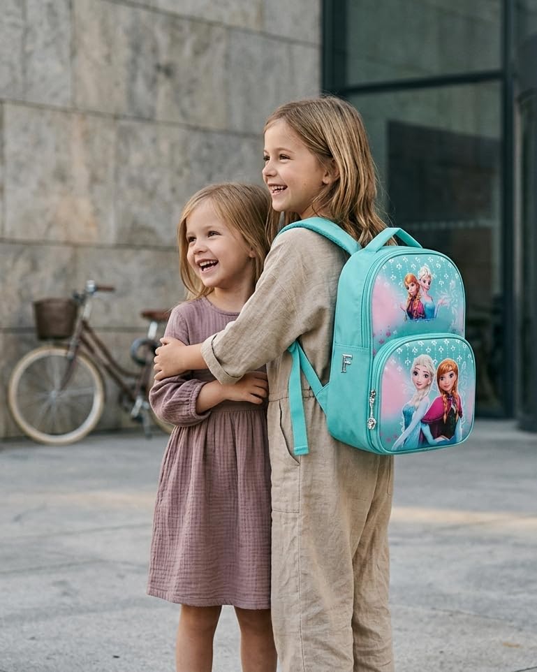 Image of Stylbase 15 Inch 3D Cartoon School Bag for Boys & Girls | Waterproof Lightweight Polyester Kids Backpack with Bottle Pocket | Ideal School Bags for Kids Nursery, LKGClass (3-5 Years)