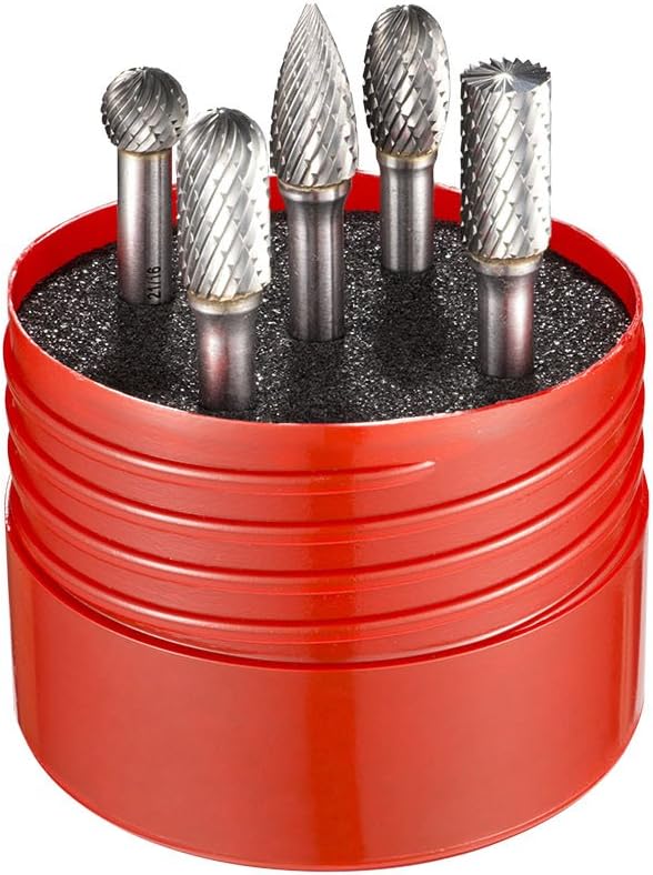 Dormer Rotary Burr Set of 5 Pieces, Various Sizes and Shapes