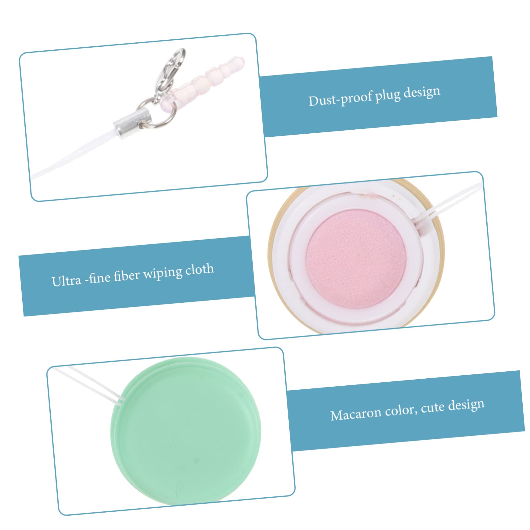 40 Pièces Pour Lunettes Lingettes Nettoyantes Pour Lunettes Lingettes D'écran Portables Nettoyeur D'écran Tactile Macrone Pour Écran Macaron Un Verre Plastique
