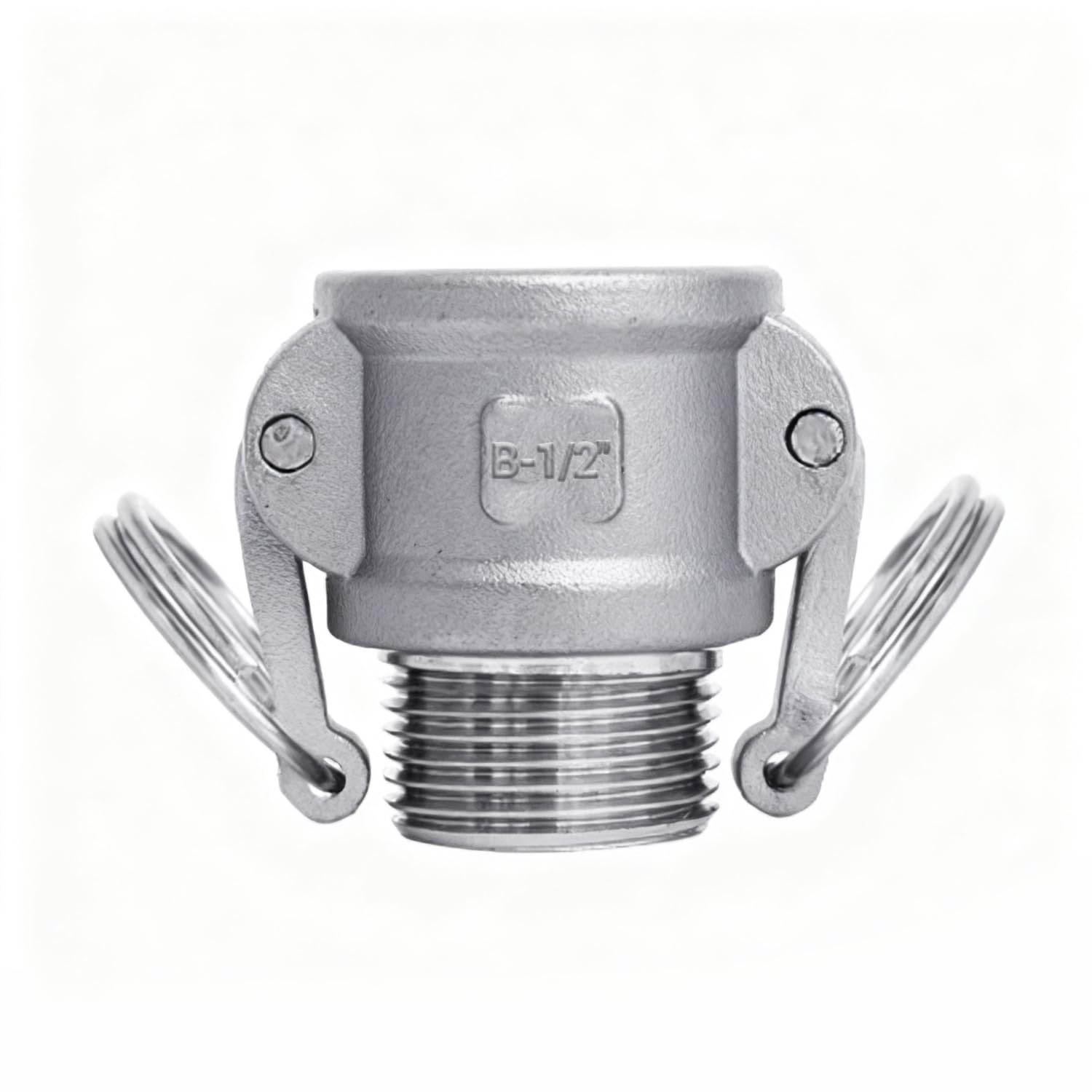 BORDSTRACT Accesorio de ranura de leva, accesorios Camlock tipo B estándar de 1/2", 1 pieza de acoplador de acero inoxidable 304 con rosca macho, adaptador Camlock macho para bomba de basura
