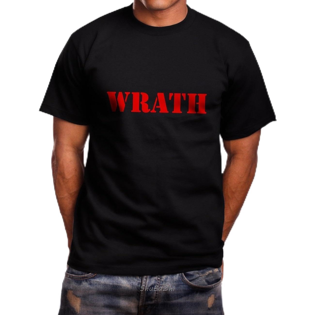 GenericNew WRATH Natural Selection Short Sleeve Men's Black T-Shirt Size S to 5XL Fashion Style Men Tee,Cotton Classic tee sbz3260