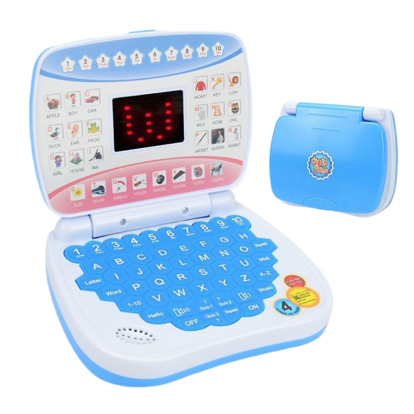 Kids Early Learning Machine Toy - Children's English Education Laptop With Simulation Keyboard & Music Learning | Portable Handle Design For Ages 3+ | Interactive Educational Toy For Beginners