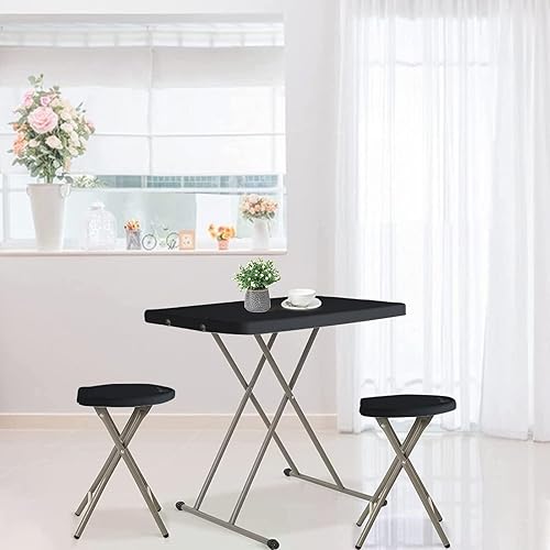 Miniatura 6 de Folding Table 30Inch Small Foldable Table for Kids Picnic and Laundry Room, Tray Table, Black