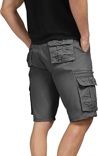 Miniatura 10 de Pantalones cortos cargo para hombre, ajuste clásico, ligeros, Ripstop, para senderismo, trabajo al aire libre, con múltiples bolsillos