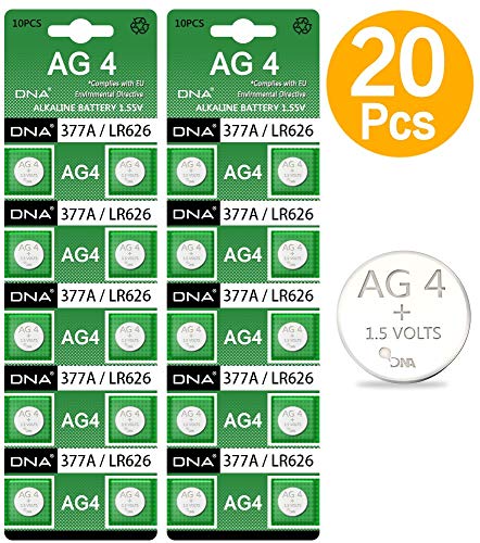 DNA - Pilas para Reloj (20 Unidades, AG4, LR626, 377, SR626, 606)
