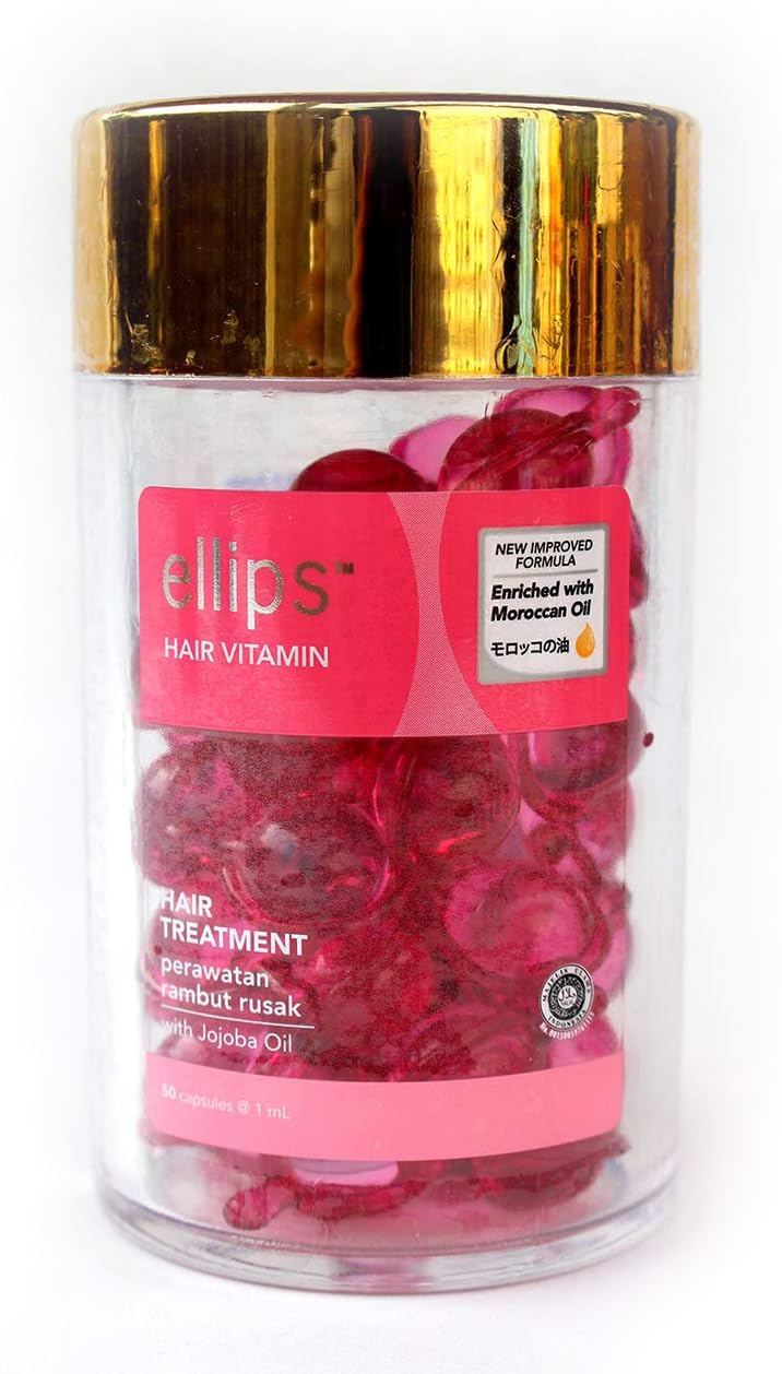 Ellips Hair Beauty Oil with Moroccan Oil, Pot Type (50 Capsules), Hair Treatment (Pack of 1)