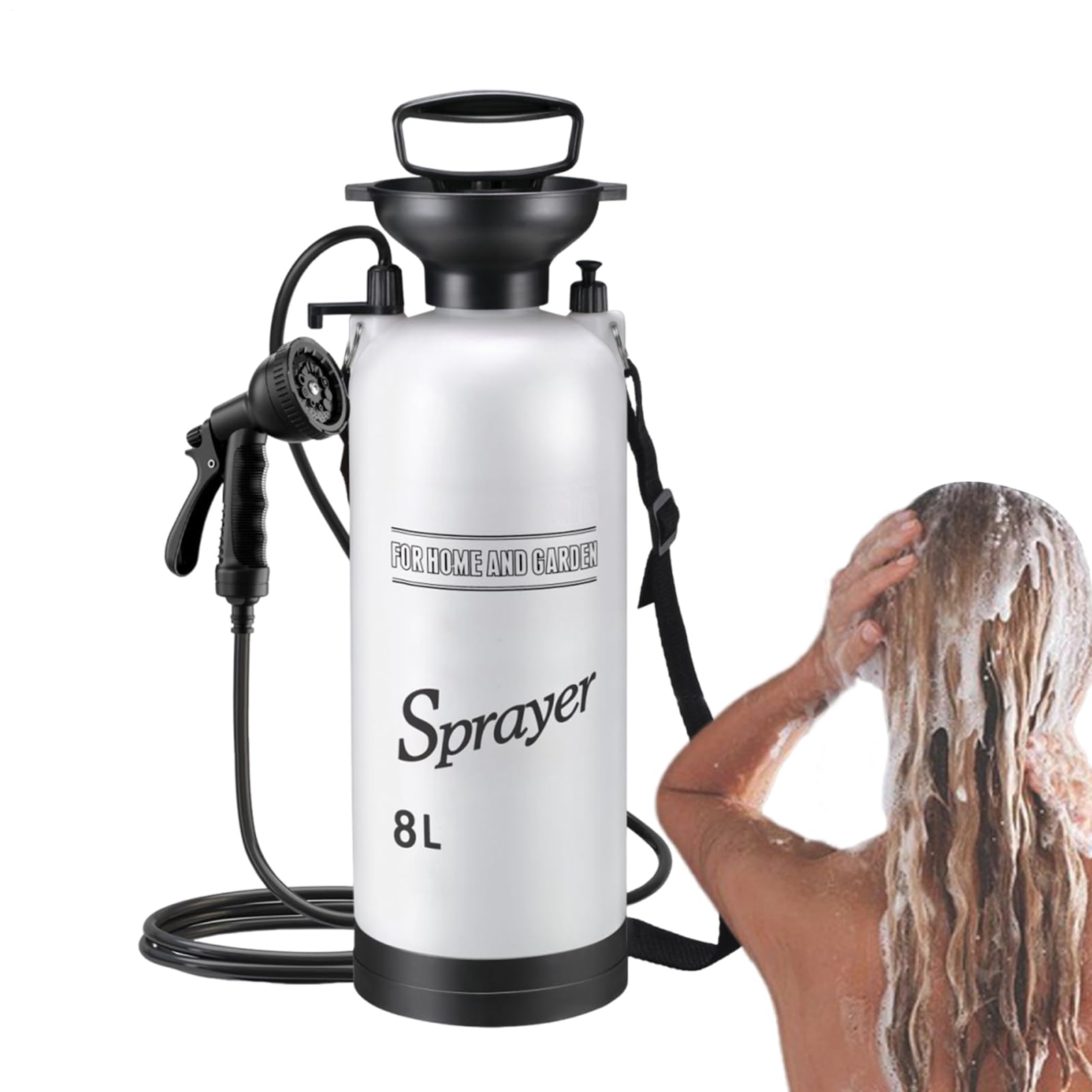Generico Doccia Portatile da Campeggio - Pompa Acqua Doccia Portatile per | Campeggio,Accessorio da per Pulizia Bagno Viaggi Zaino in Spalla Autocaravana Auto Piante