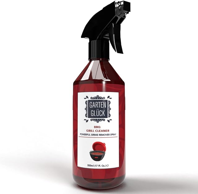 Garten Glück Gas BBQ Cleaner - BBQ Grill Cleaner For Your Gas BBQ Grill Tray, BBQ Griddle Plate & Other Gas BBQ Accessories - A Natural Barbecue Cleaner For Your BBQ Tray & Barbecue Grill, 500ml