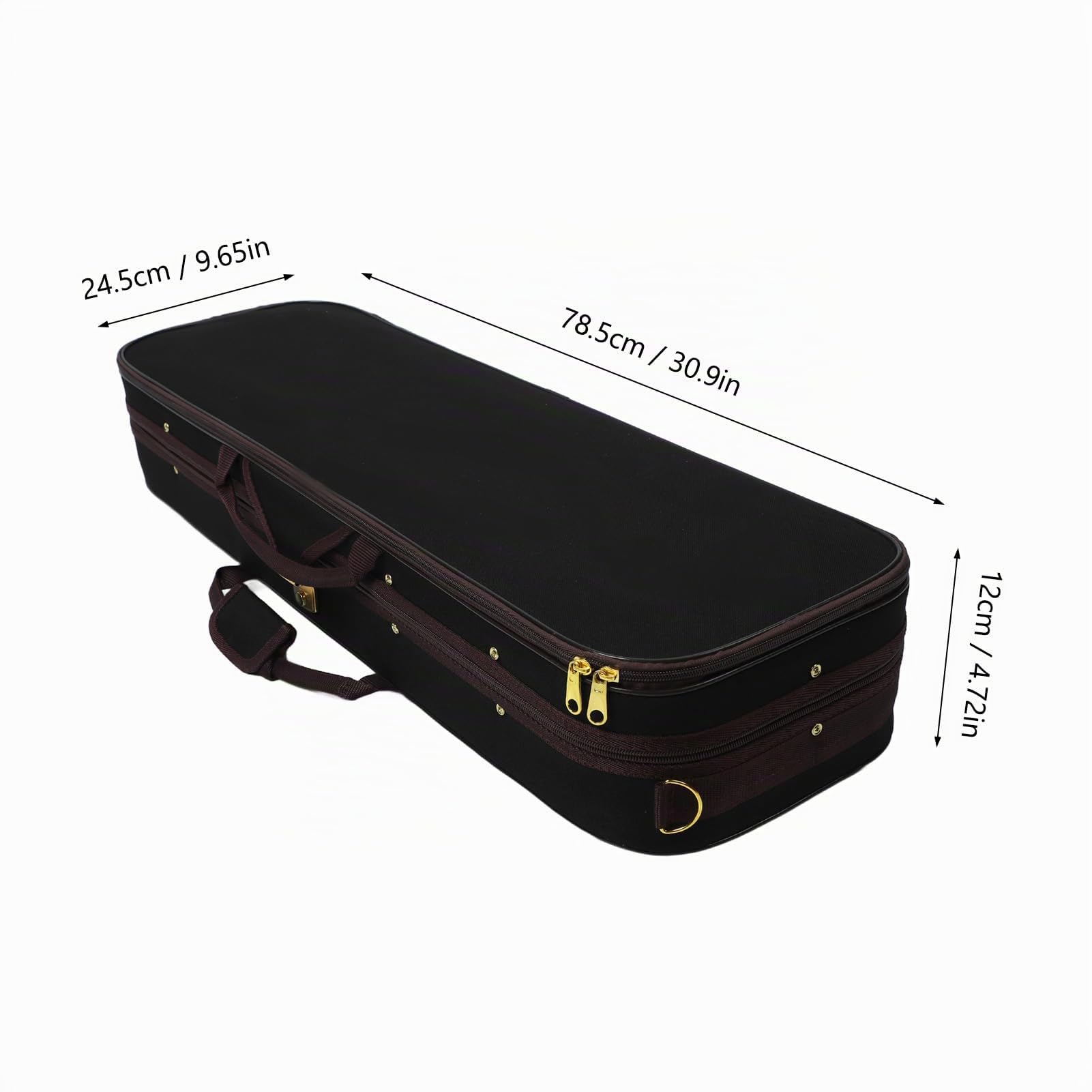 Étui pour Violon 4/4 Pleine Taille, étui Rigide pour Violon avec Hygromètre, Sac de Transport Portable Léger étui de Rangement pour Violon étui de Protection pour Instrument de