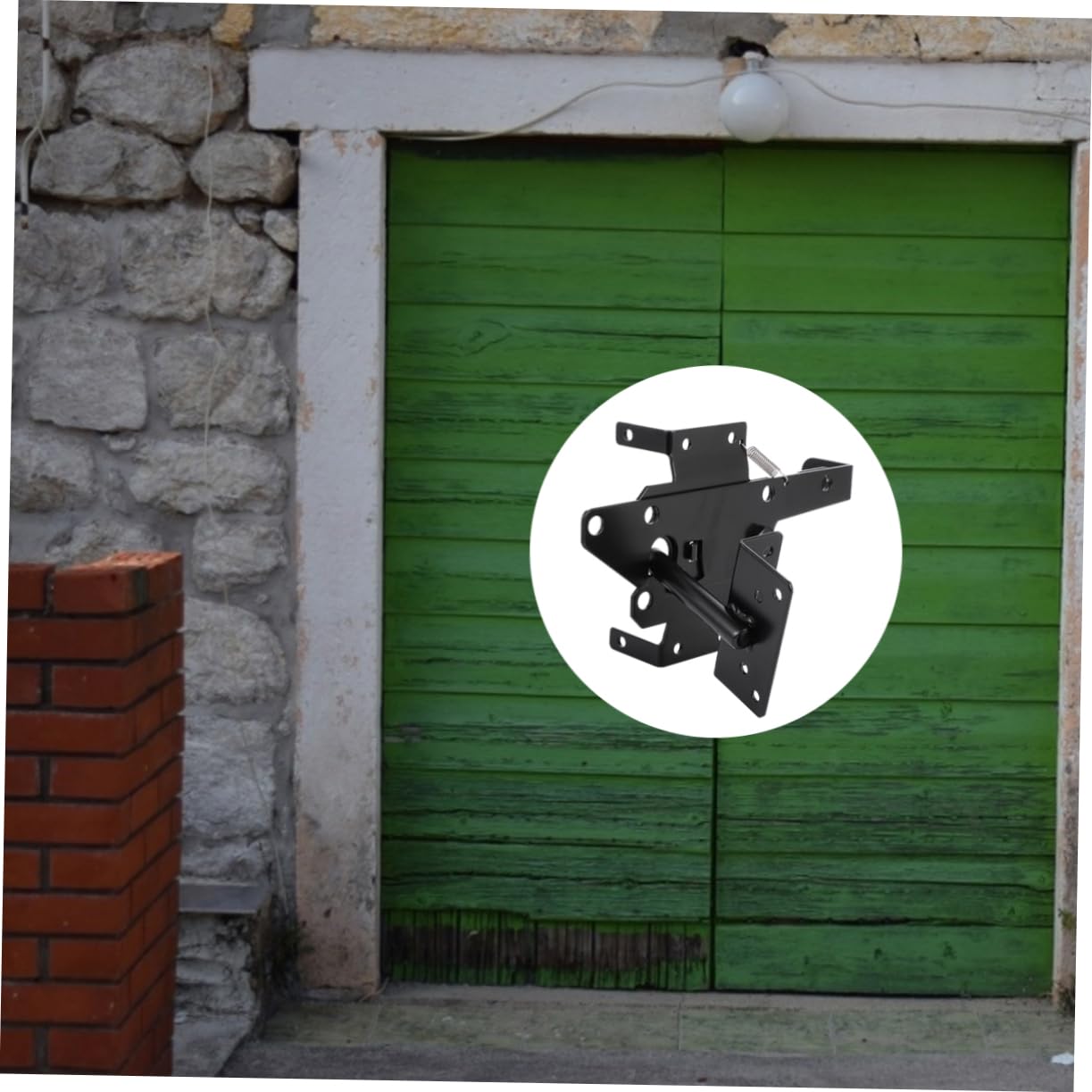 DOITOOL Loquet De Portail Autobloquant En Fer Avec Attaches Pour Clôture En Bois Loquet Automatique Facile À Installer