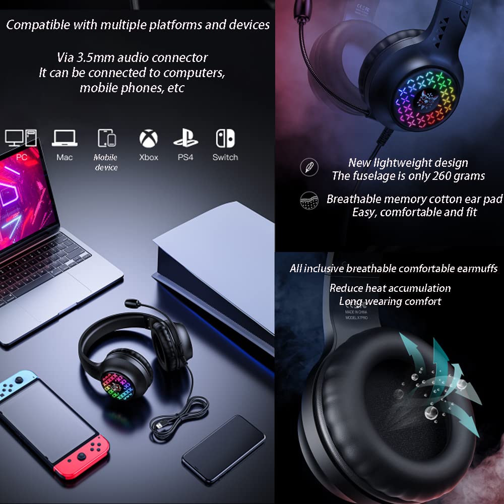 Casque audio supra-auriculaire,casque DJ pour adultes filaire hybride avec suppression active du bruit,écouteurs en mousse à mémoire de forme,micro intégré ajustement,pour DJ/TV/PC/téléphone