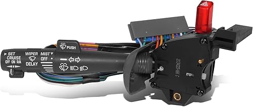 DNA MOTORING Interruptor combinado OEM-SW-0001 compatible con Chevy GMC CK1500 C2500 Suburban 95-99, control de crucero, atenuación HL y señal de