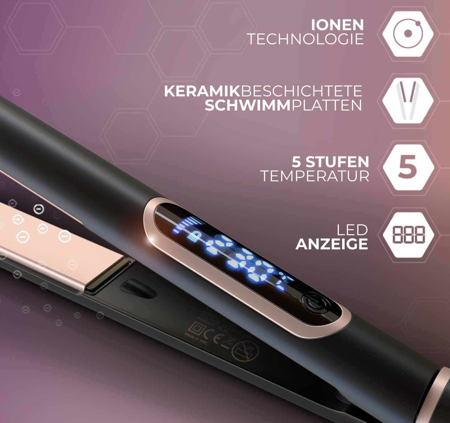 profi line glätteisen mit vibration Profi Line Haarglätter VIBRA – Turmalin Keramikplatten Mit  Vibrationstechnologie (SWISS-O-PAR)