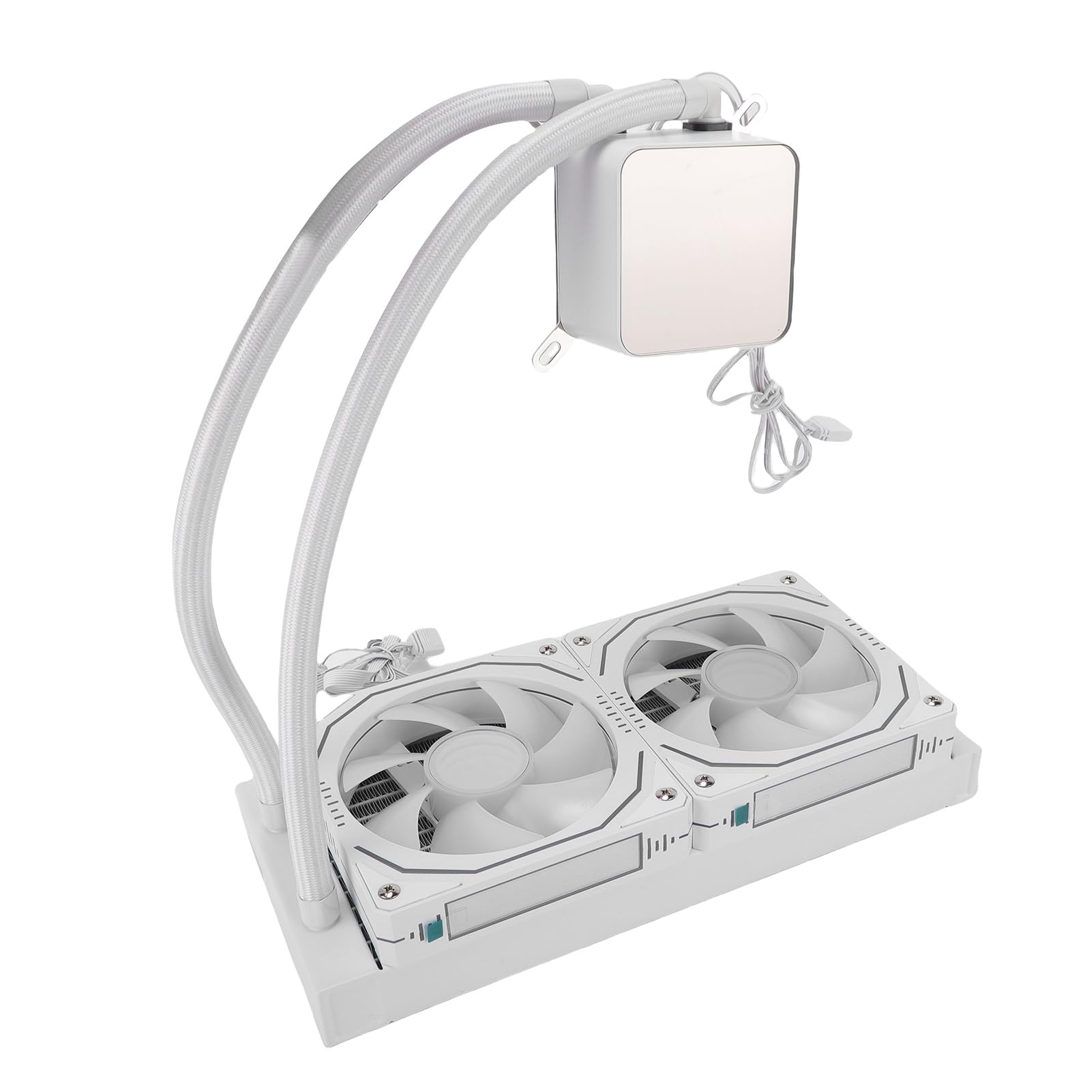Chłodzenie Wodne Procesora, Chłodnica Cieczy ARGB, Zamrażarka Cieczy z 2,2-calowym Ekranem LCD, Wydajna Pompa Sterowana PWM, Wentylatory ARGB, Idealny do Procesora AM4 AM5 LGA1851 1700 (WHITE)