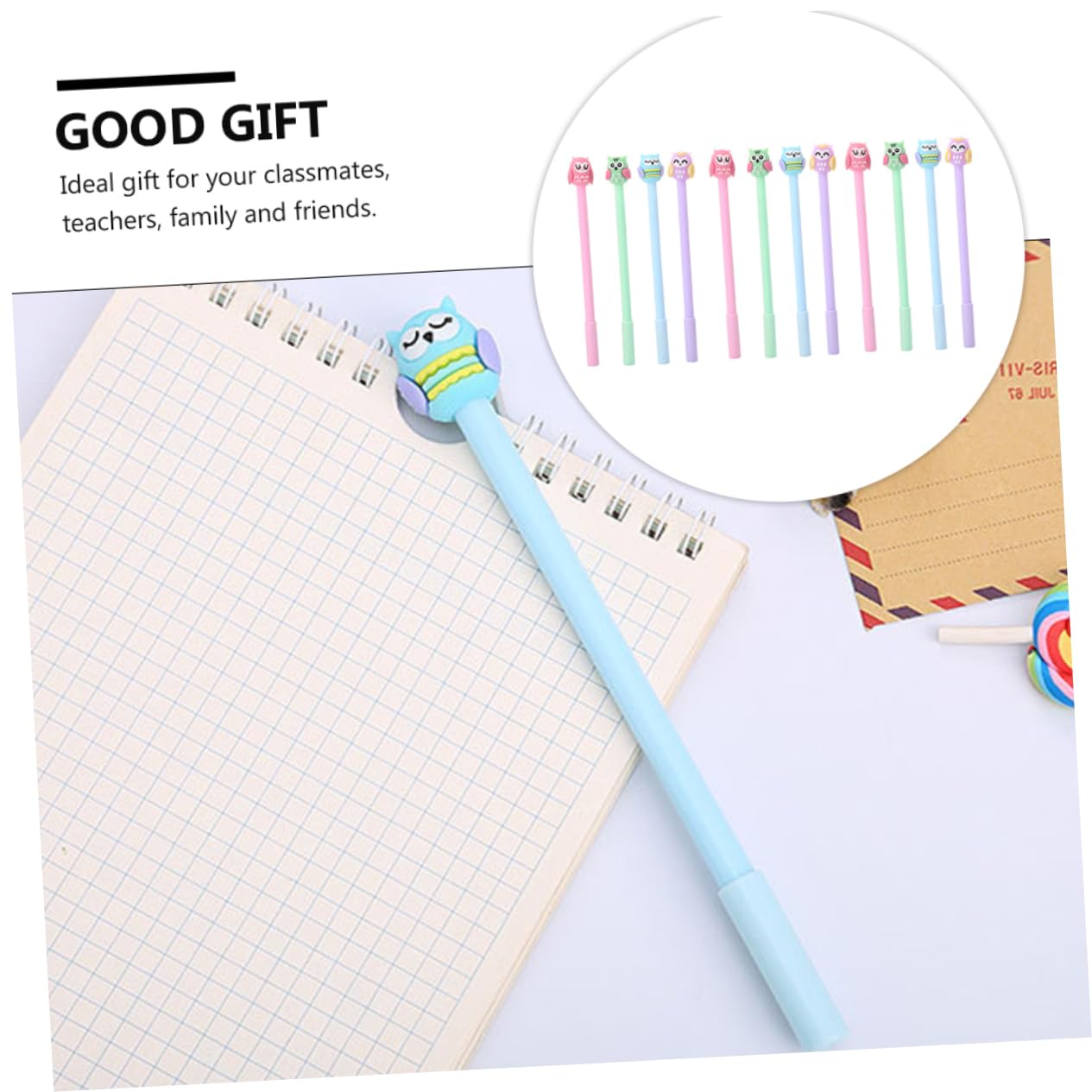 NUOBESTY 36piezas Bolígrafos De Gel Diseño De Para y Tinta Para Escritura y Dibujo Papelería y