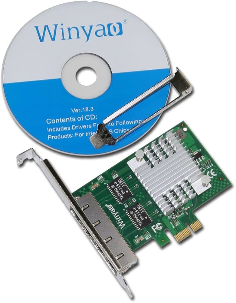 Amazon | PCI-E X1 Quad Port 10/100/1000Mbps Gigabit Ethernet