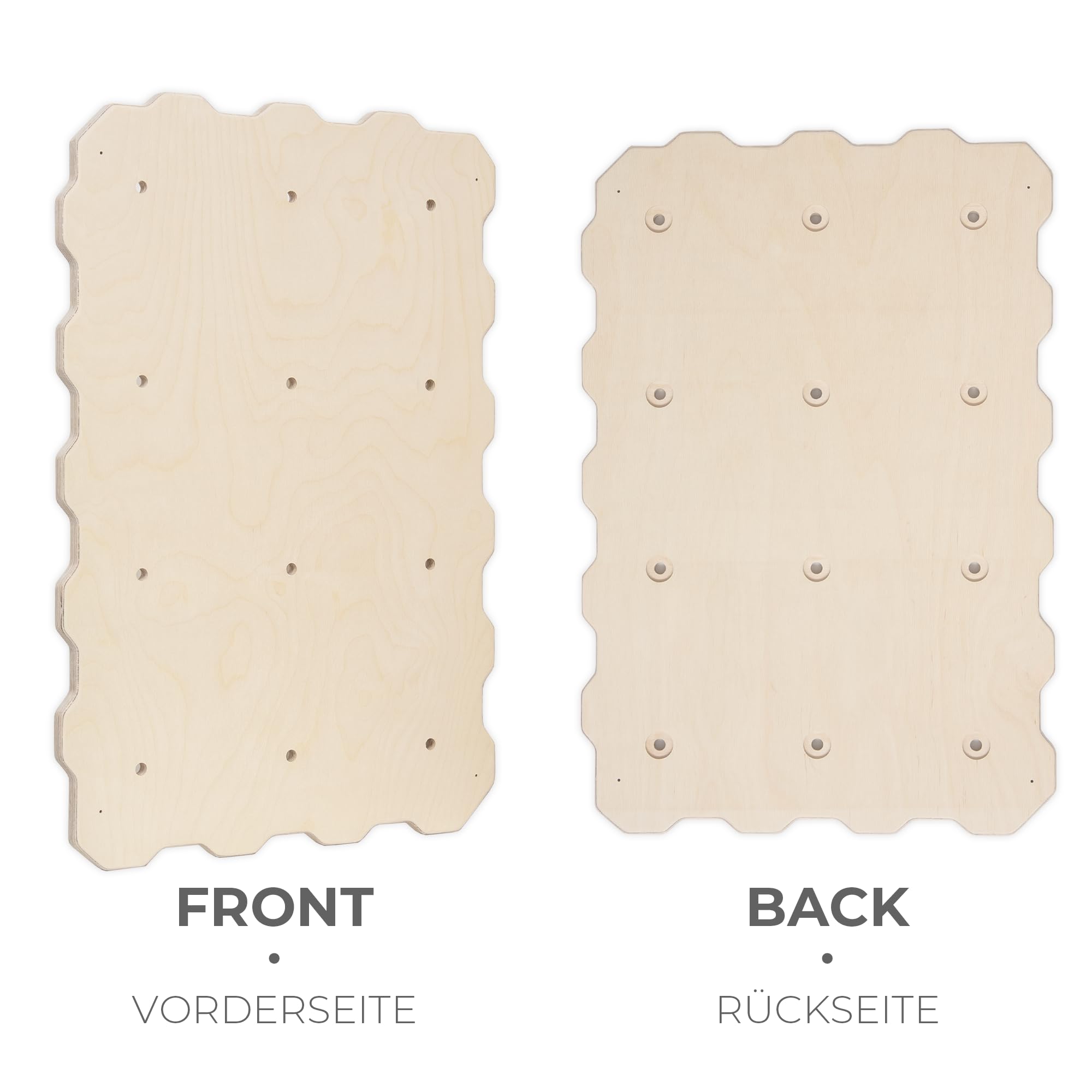 MAMOI® Muro de Escalada para niños | Muro de Escalada para habitación de Madera Natural o Madera de Yarn | Pared de Escalada sostenible | Muro de Escalada para niños con Asas | 100% Eco