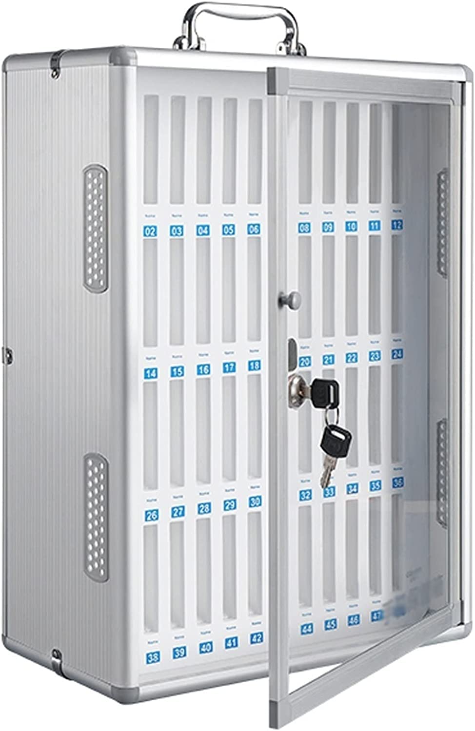 Armadietto porta cellulari trasparente, cassetta di sicurezza in acrilico trasparente, armadietto porta cellulari con serratura, armadietto porta cellulari da parete, scatola portaoggetti Fo(30)