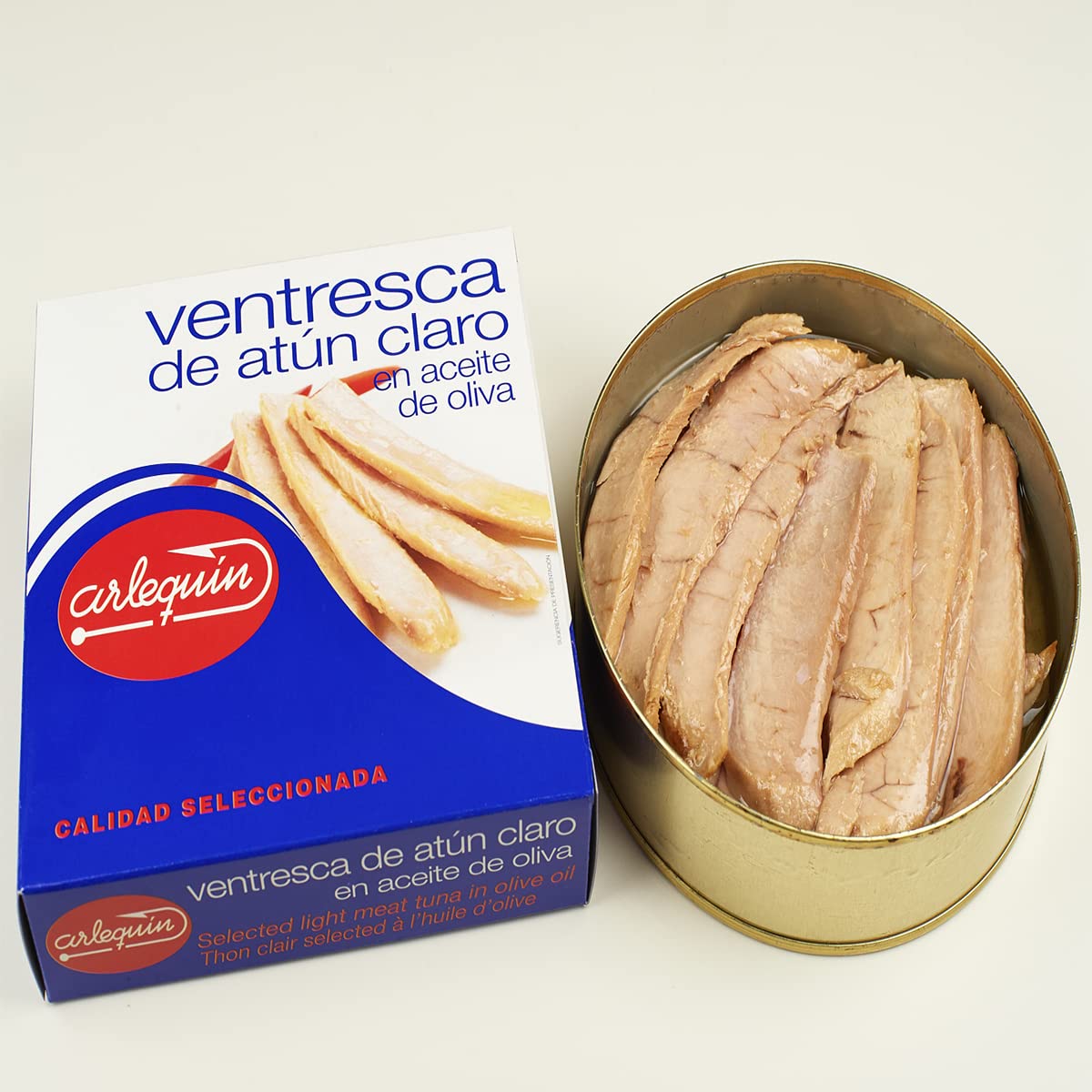 ARLEQUIN Ventresca de Atún Claro en Aceite de Oliva, Pack 4 Latas de 550 grs (2200 grs)