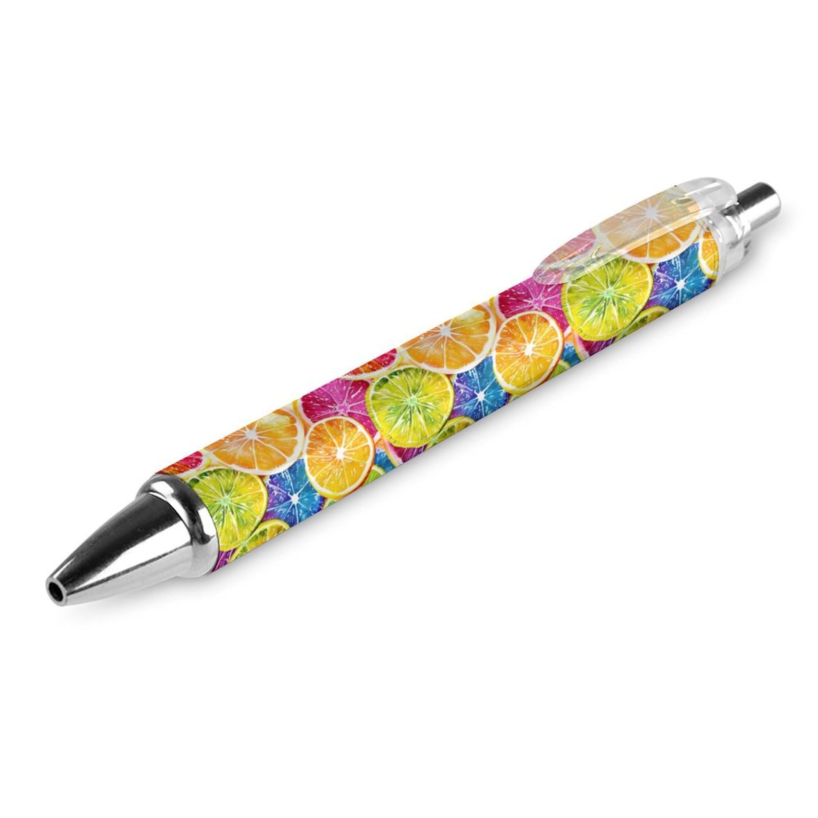 Bolígrafos de punta fina de 0,5 mm con diseño de limón para tus notas de clase y oficina 8
