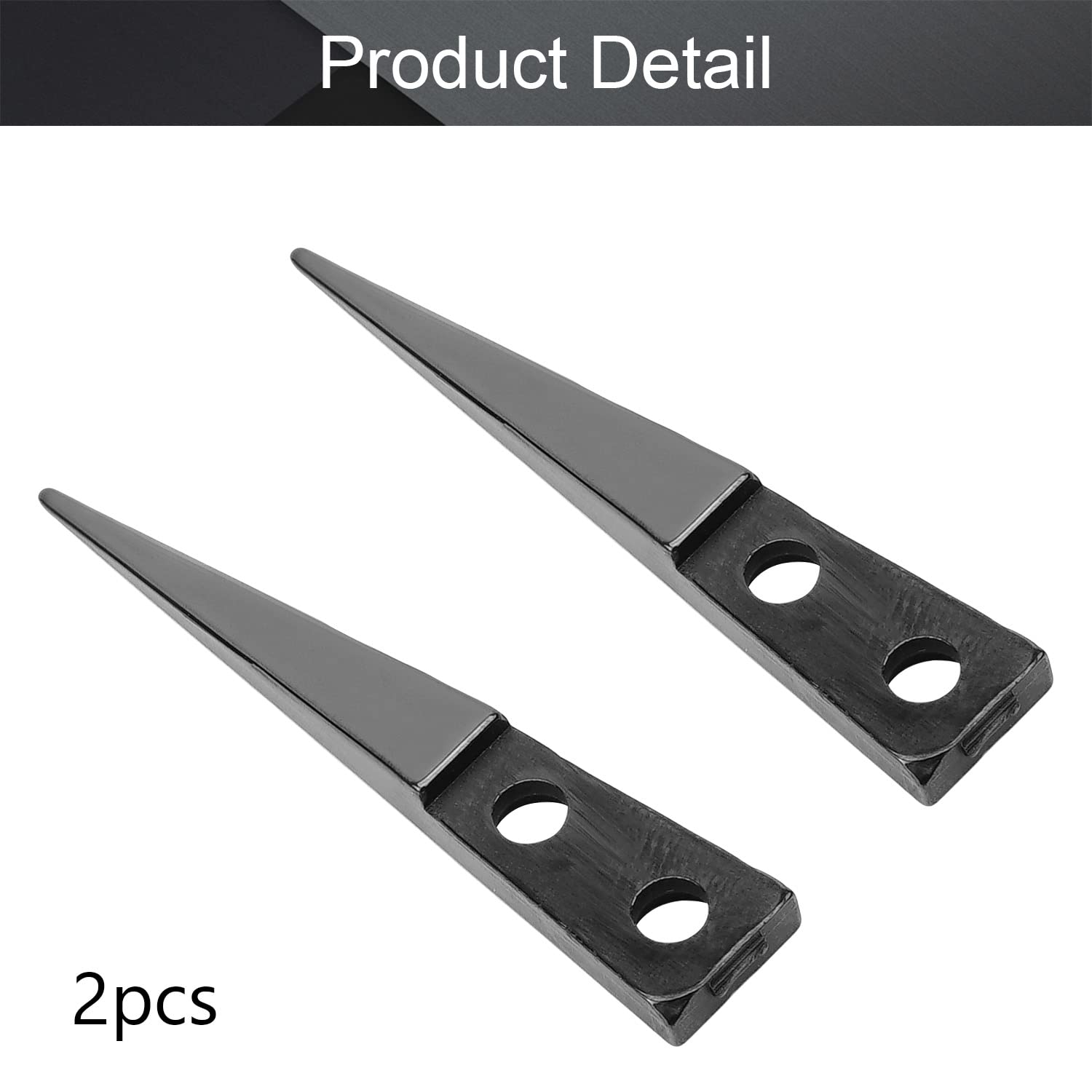 Pince Céramique Résistante à La Chaleur – 2 Paires – Pointe Droit Pointu – Noir – Uxcell