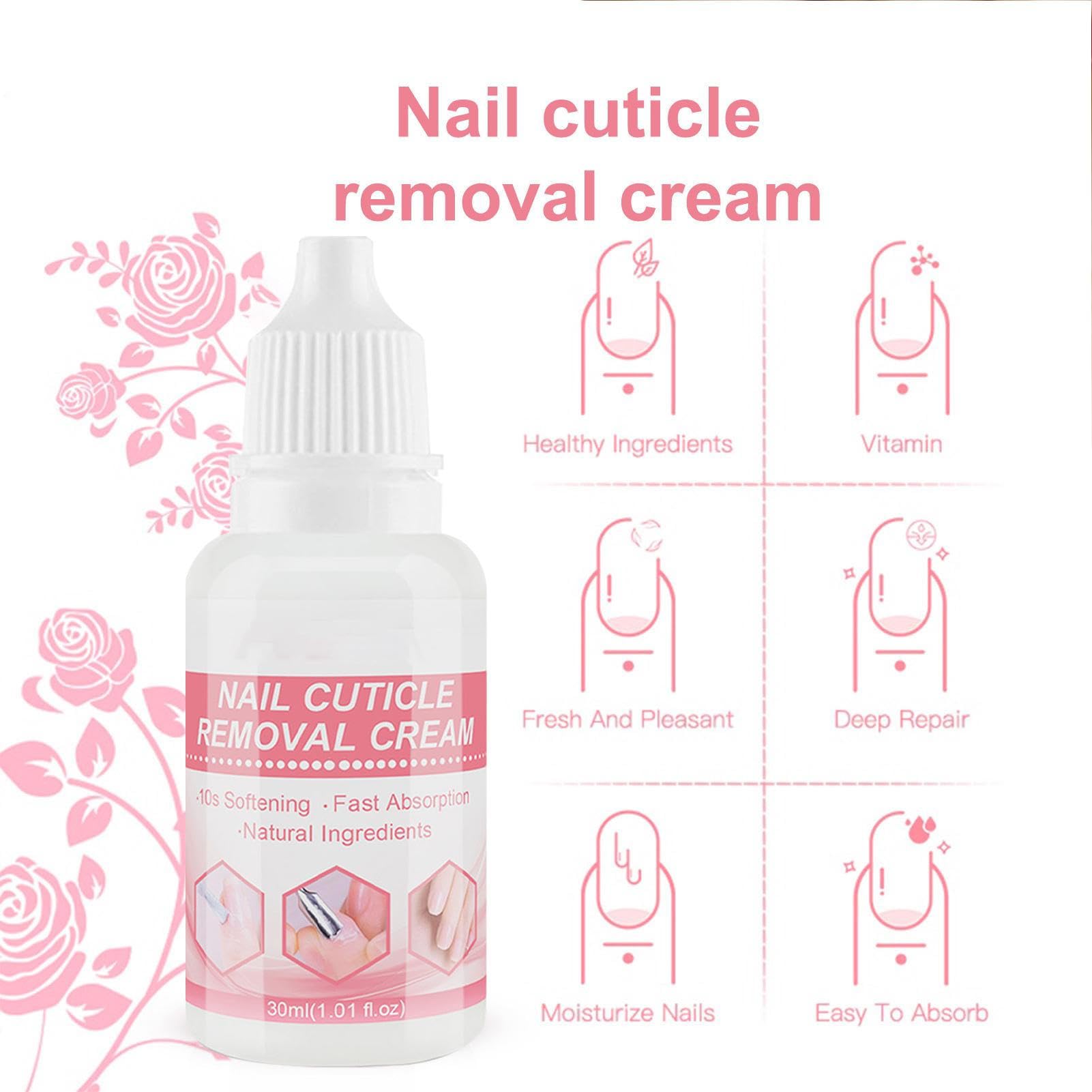 Crema per la rimozione delle cuticole | Kit per la rimozione delle cuticole | Crema rimuovi cuticole emolliente e delicata da 30 ml, ad assorbimento rapido e istantaneo, per mantenere le Skuda