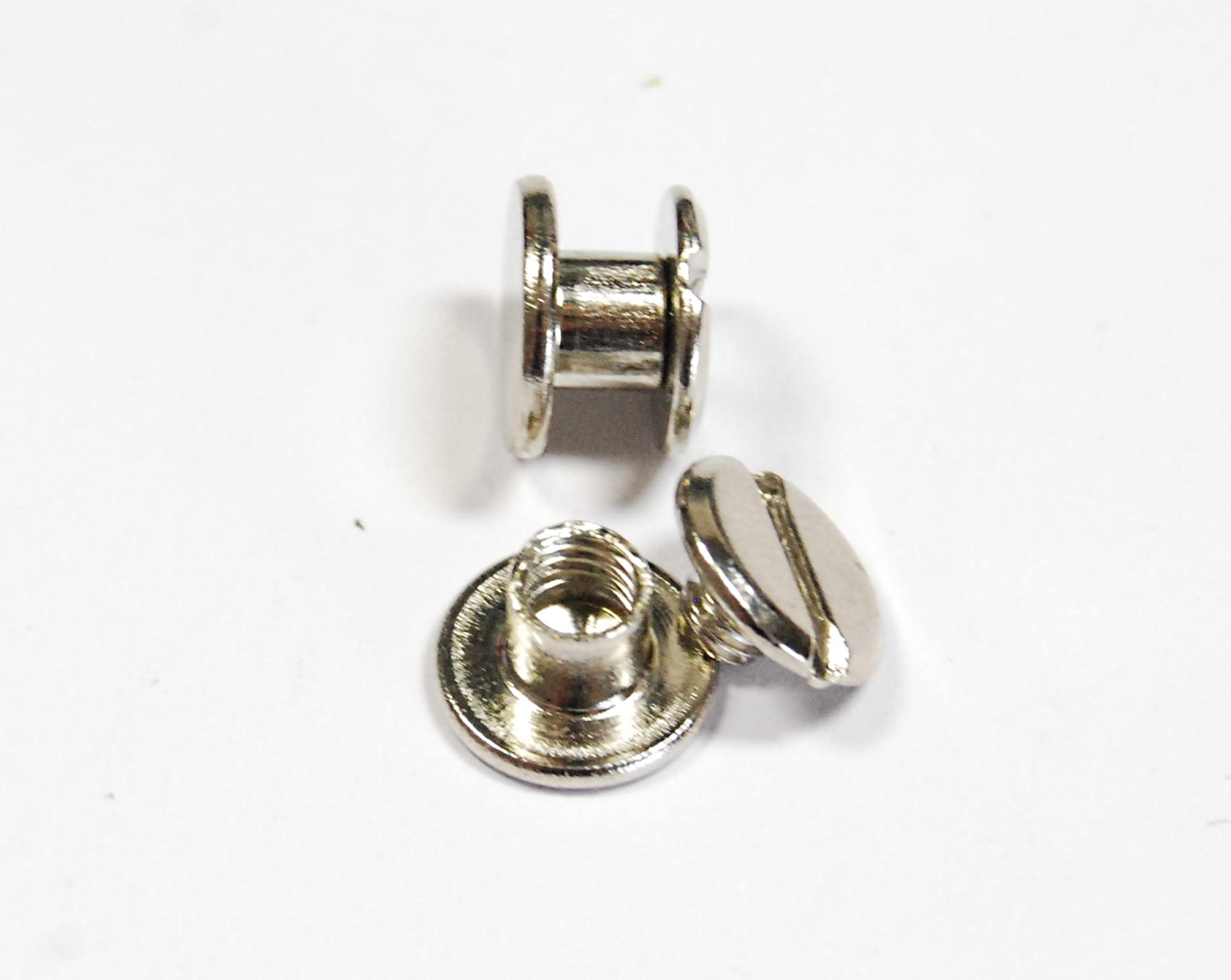 celloexpress Chicago Screws - Iron Fasteners | Interscrews | Binding Posts | Partition Screws (4mm Silver, Pack of 100)