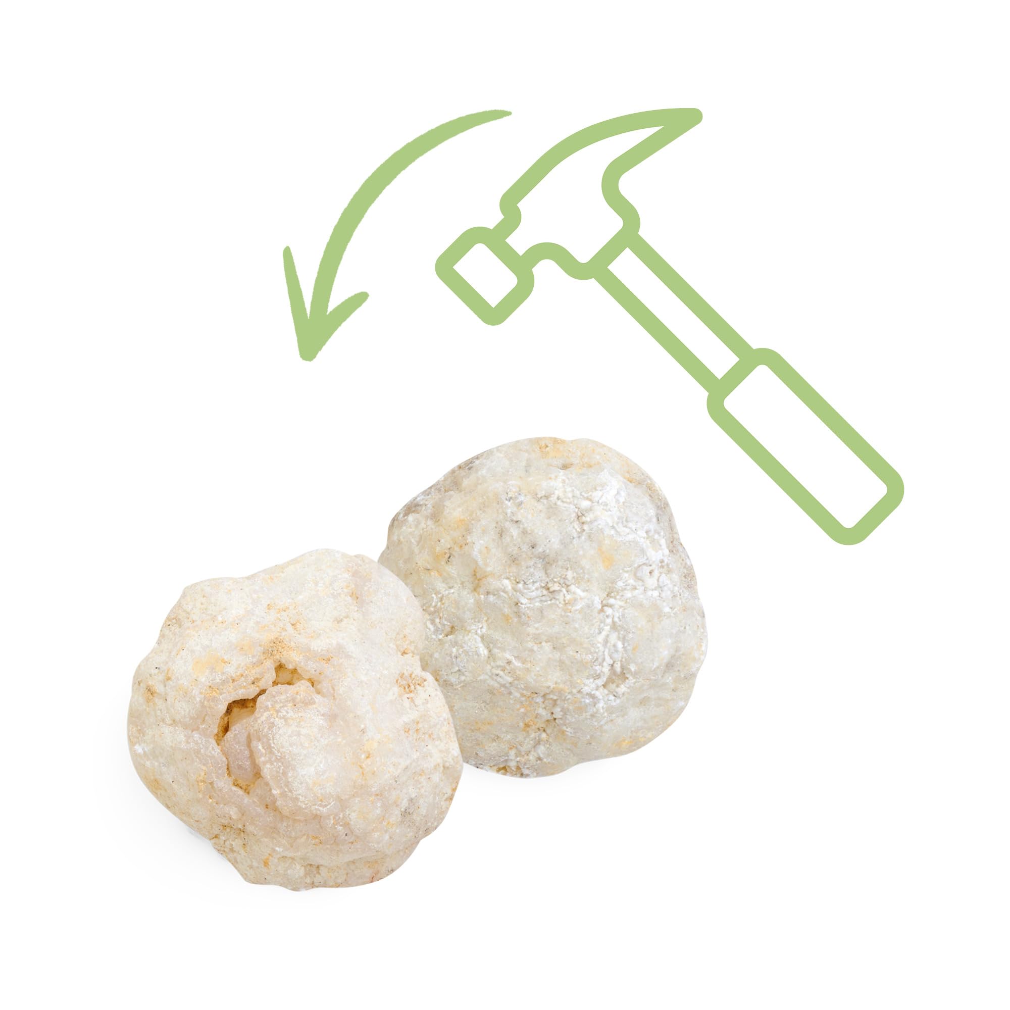 Simba 109452662 - Scout Geoden zum Aufbrechen (5 Steine) - interaktives Forscher- und Entdecker-Spielzeug für Kinder ab 5 Jahre inkl. Lupe & Schutzbrille, je 3-4 cm groß - 4